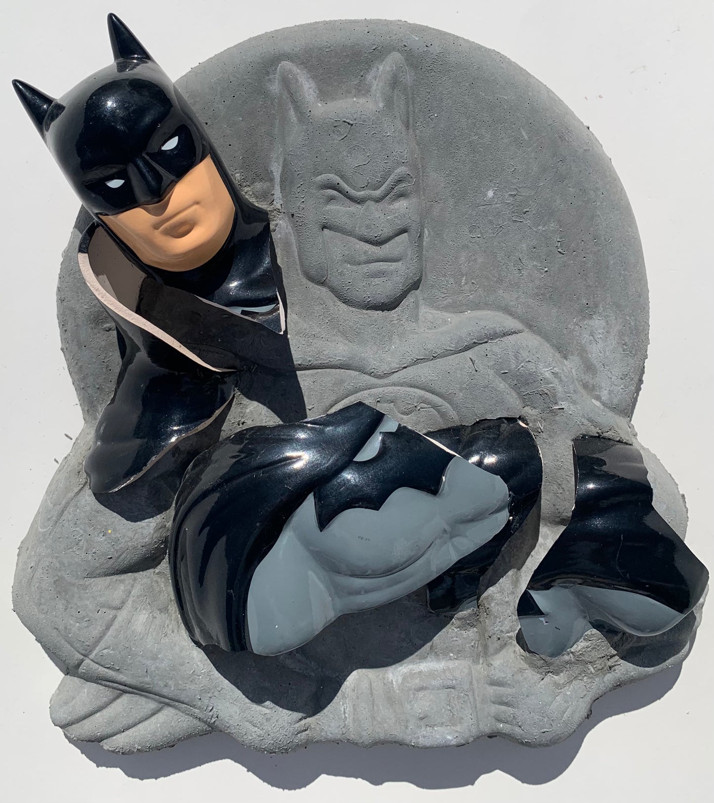 "Cowled Scowler": Batman on Batman Ceramic & Concrete Superheroes Smacker