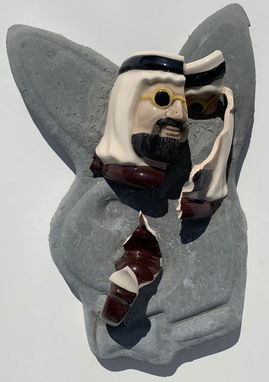 "Mister Misogyny": Arab Sheikh on Playboy Bunny Wall Sculpture