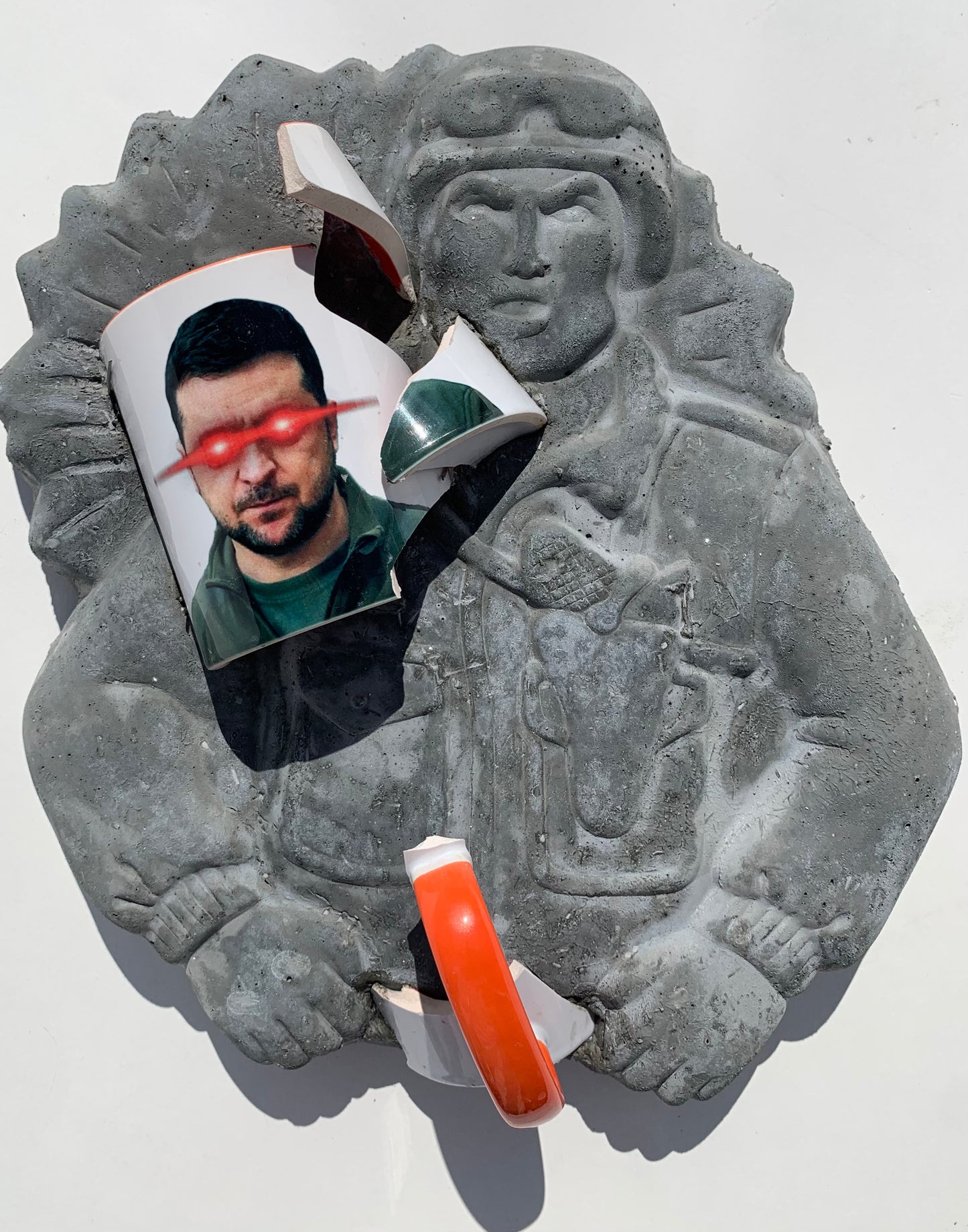 "Putin's Folly": Ukrainian President Zelensky on GI Joe Wall Sculpture