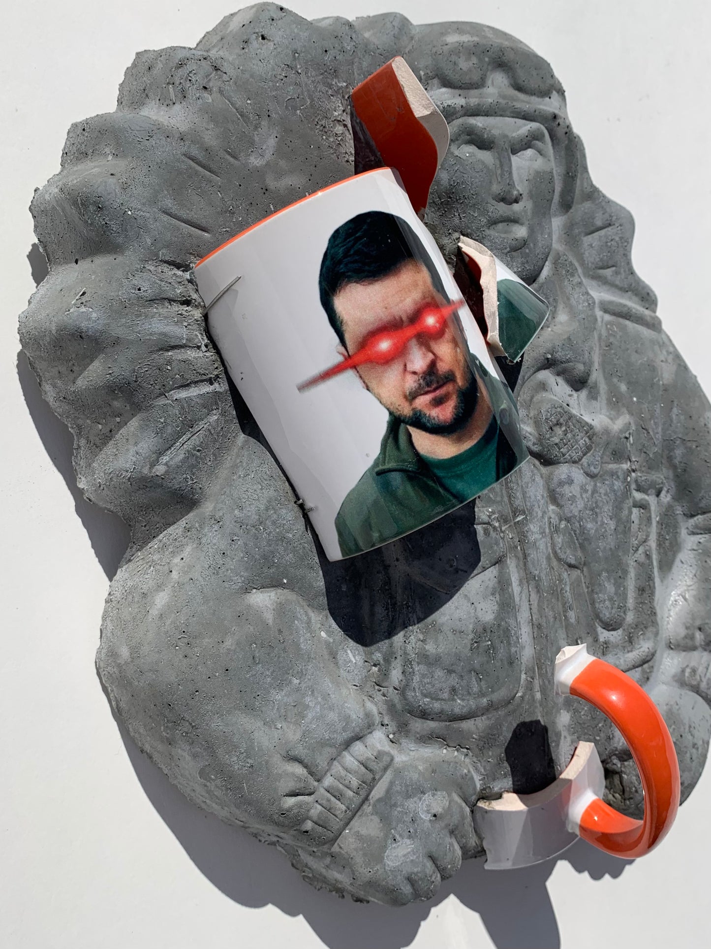 "Putin's Folly": Ukrainian President Zelensky on GI Joe Wall Sculpture