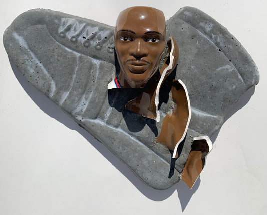 "Power Pivot": Michael Jordan on Adidas Sneaker Wall Sculpture