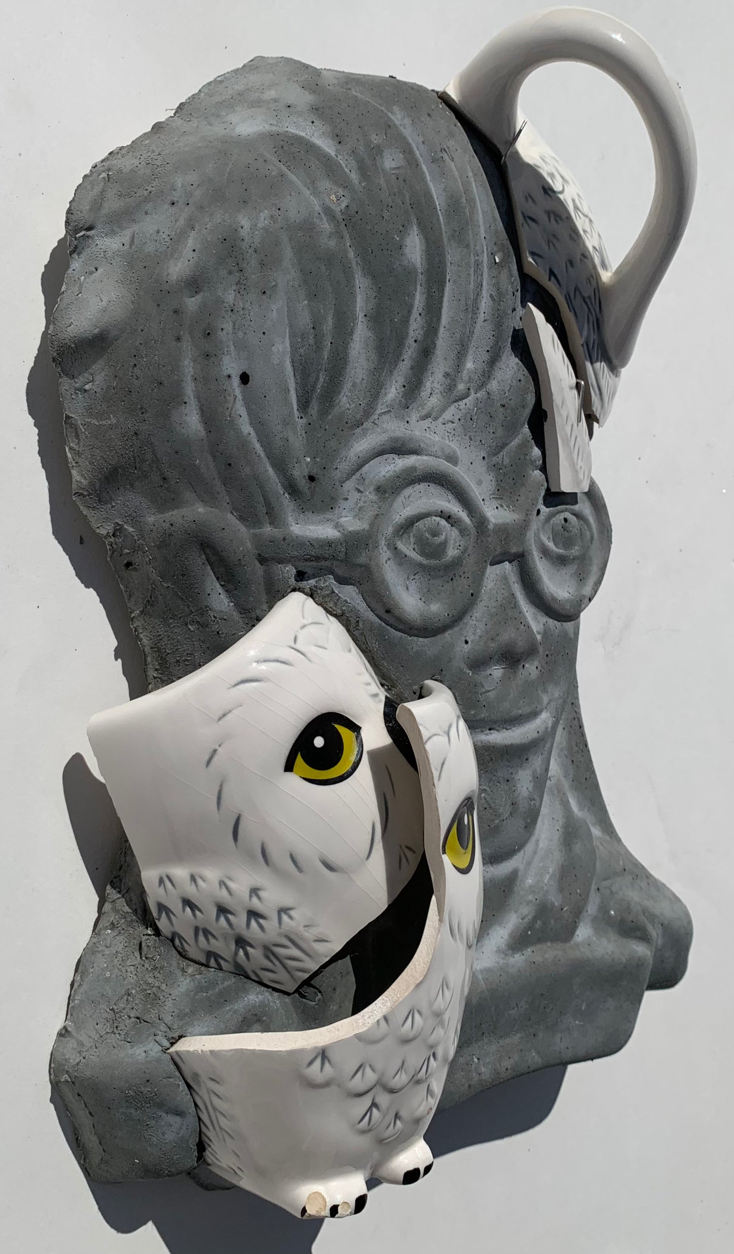 "Four Eyes": Hedwig the Owl on Harry Potter Wall Sculpture