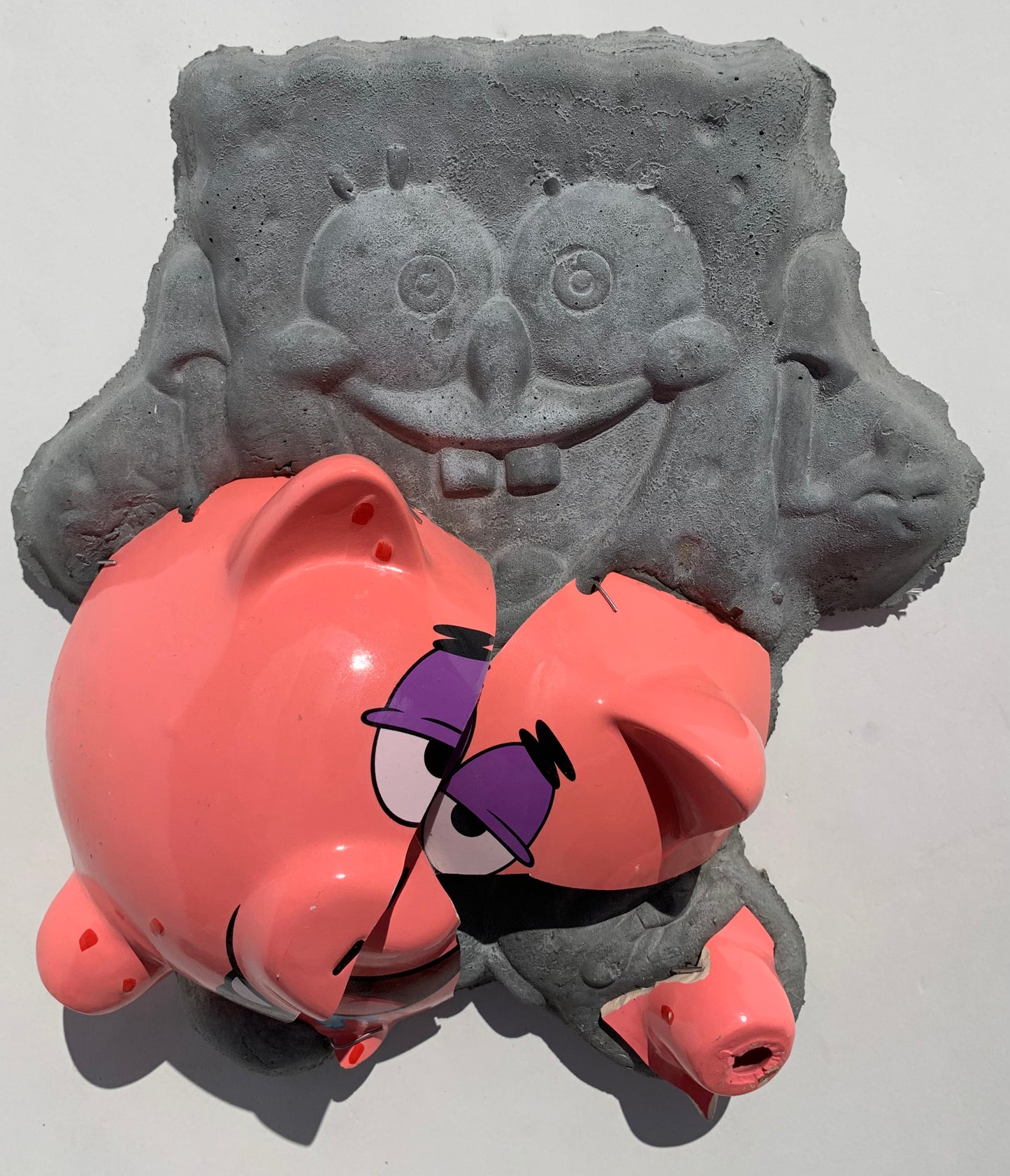 "Piggy Bank Patrick": Patrick Starfish on SpongeBob Wall Sculpture