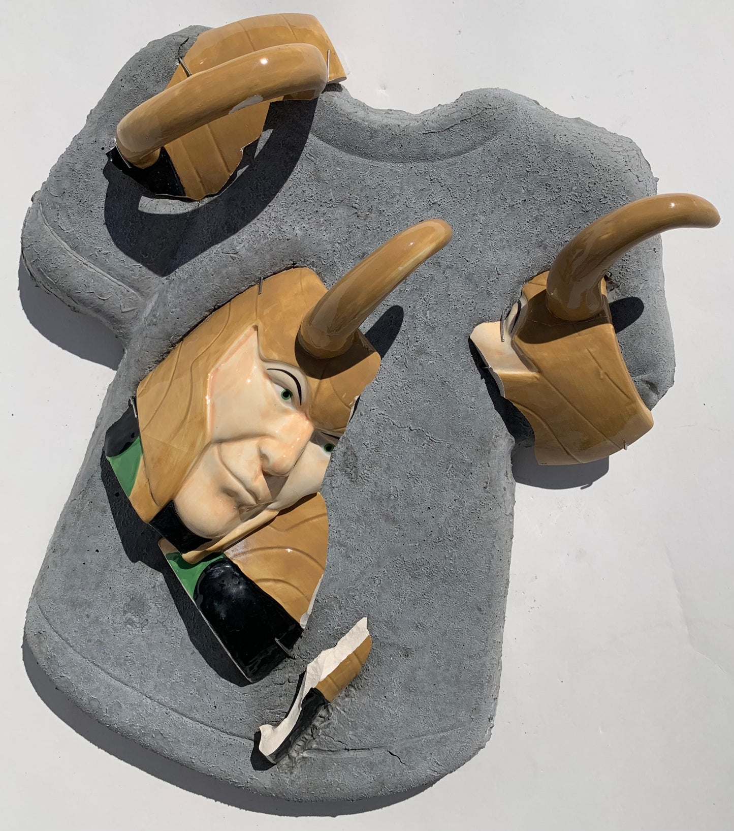 "Thor's Nemesis": Marvel's Loki on T-Shirt Wall Sculpture