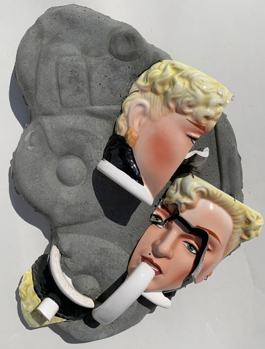 "Driven To Please": Madonna (Dick Tracy's Breathless) on Jalopy Wall Sculpture