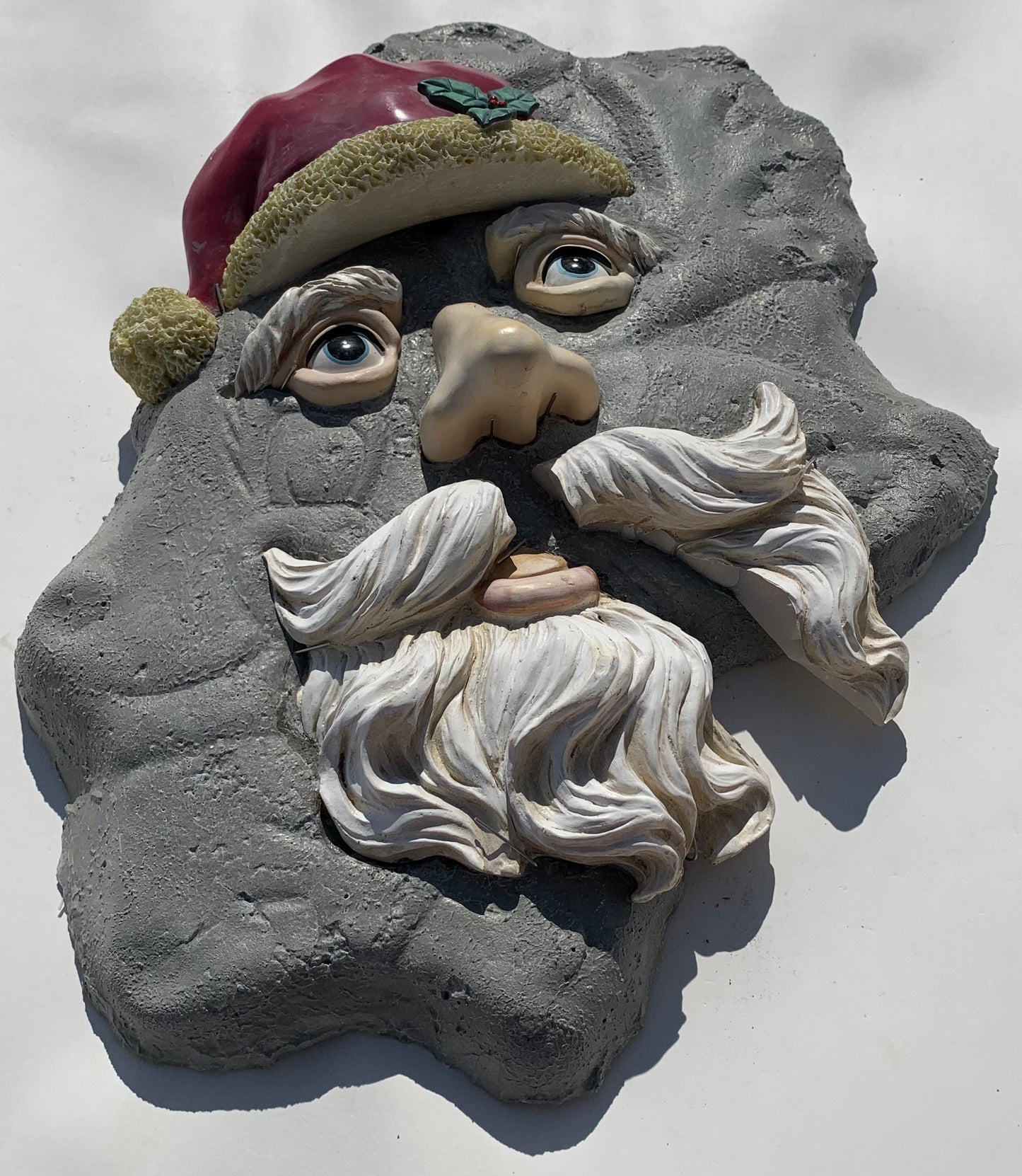 "Nodal Point Nostalgia":  Santa Face on Reindeer Wall Sculpture