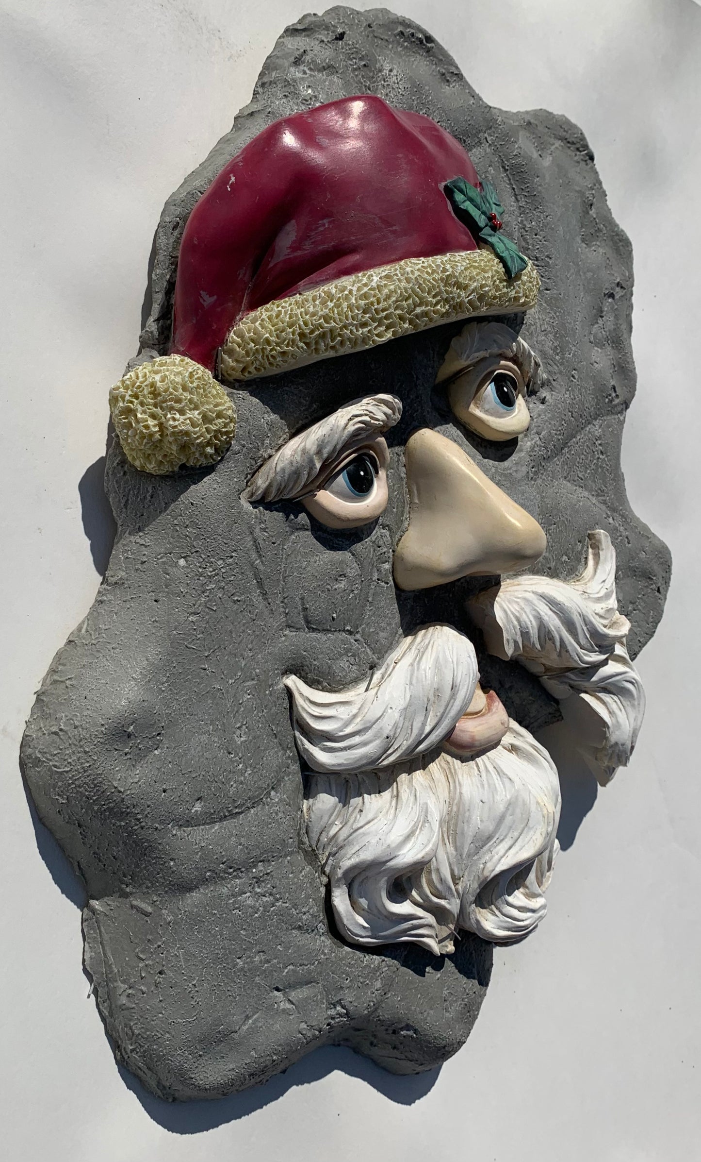 "Nodal Point Nostalgia":  Santa Face on Reindeer Wall Sculpture