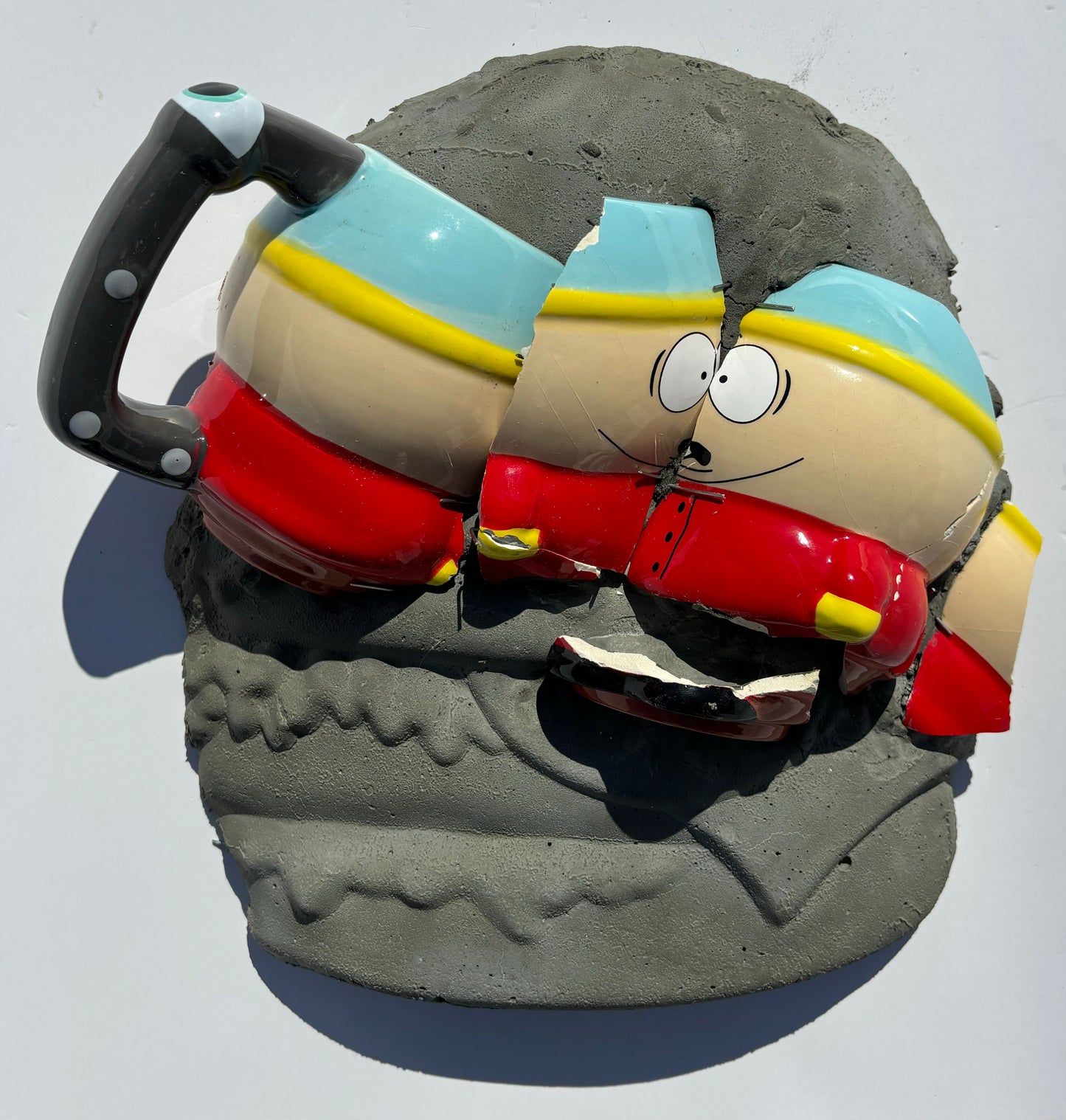 "Cartman's Ass Burger": Cartman on Hamburger Wall Sculpture