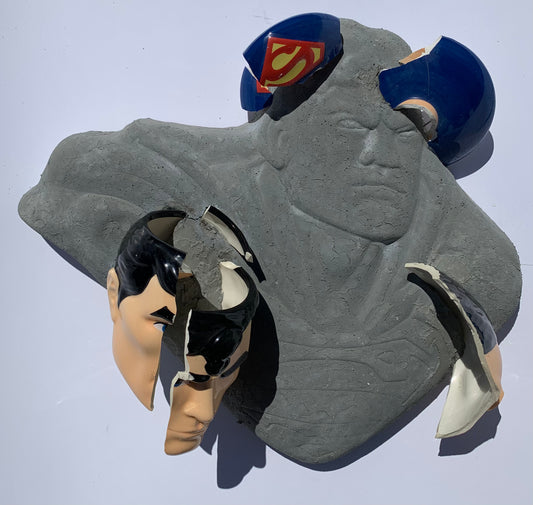 "Rough Day": Superman on Superman Ceramic & Concrete Superheroes Smacker