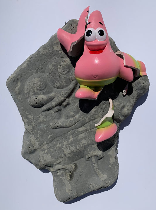 "Occasional Genius": Patrick Starfish on SpongeBob Wall Sculpture