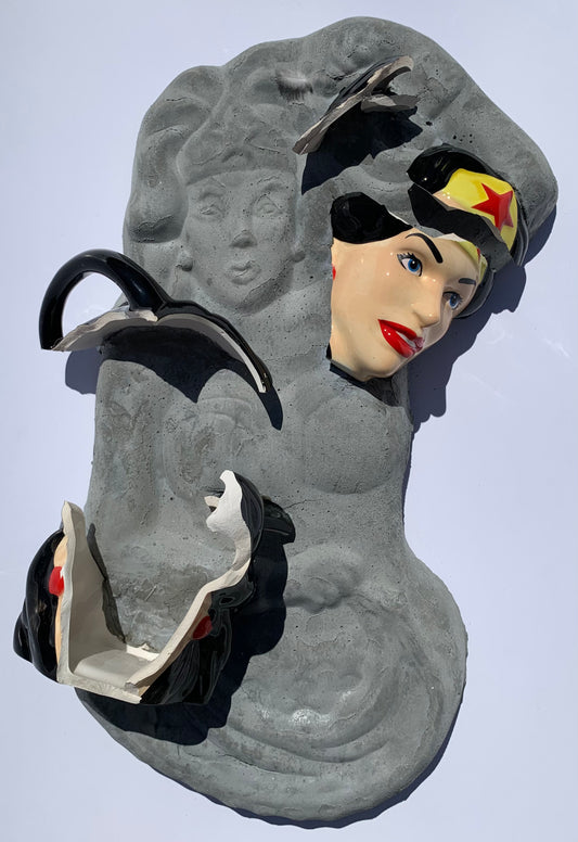 "Fem Avenger” Wonder Woman on Wonder Woman Wall Sculpture