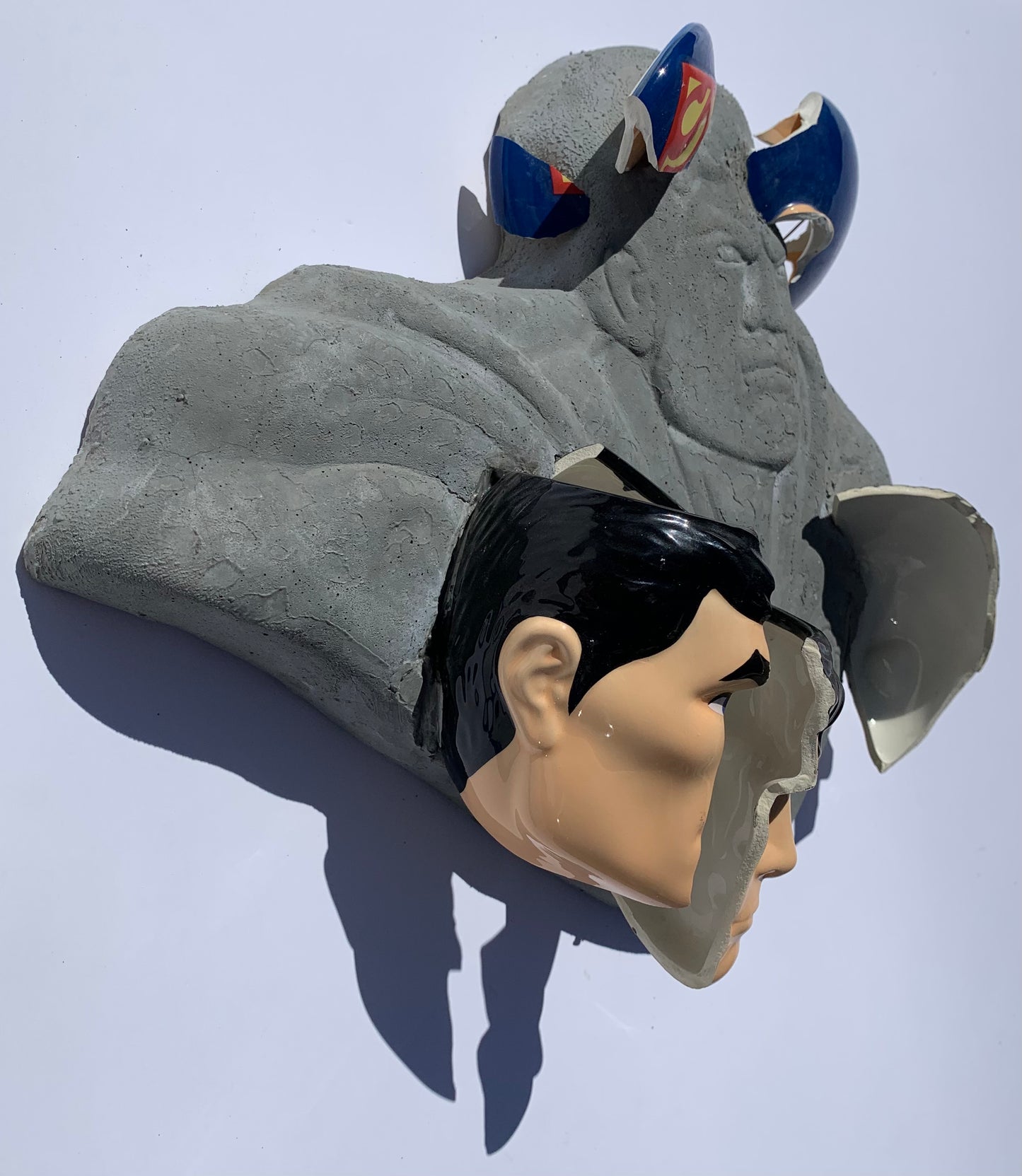 "Rough Day": Superman on Superman Ceramic & Concrete Superheroes Smacker