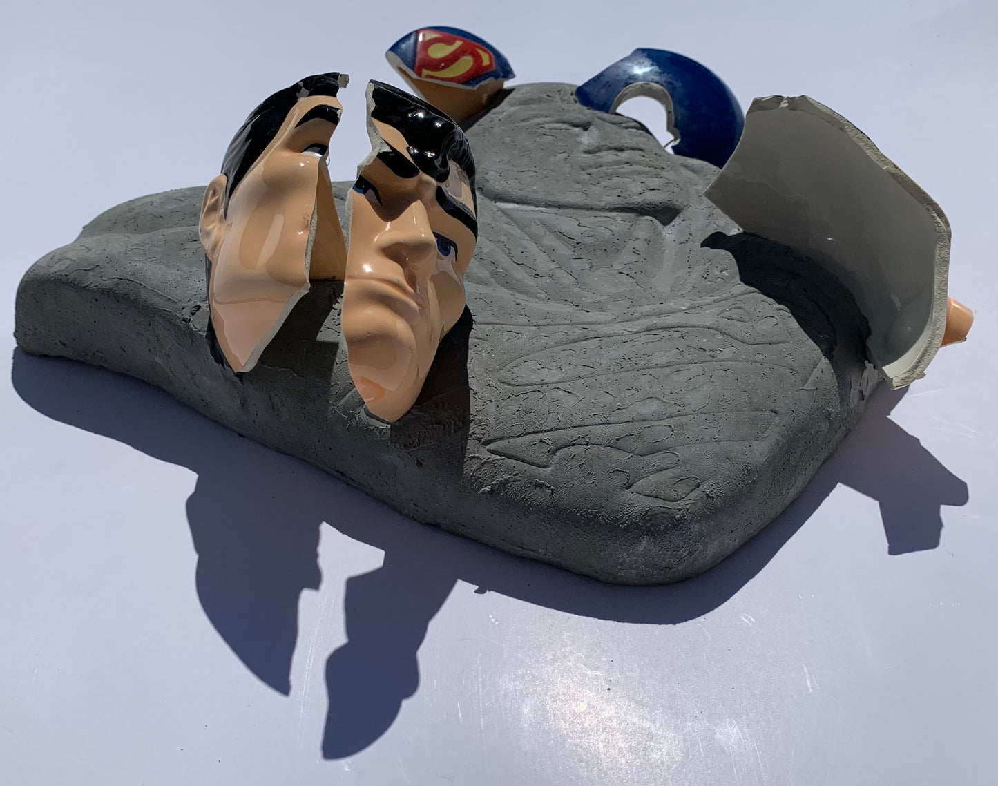 "Rough Day": Superman on Superman Ceramic & Concrete Superheroes Smacker