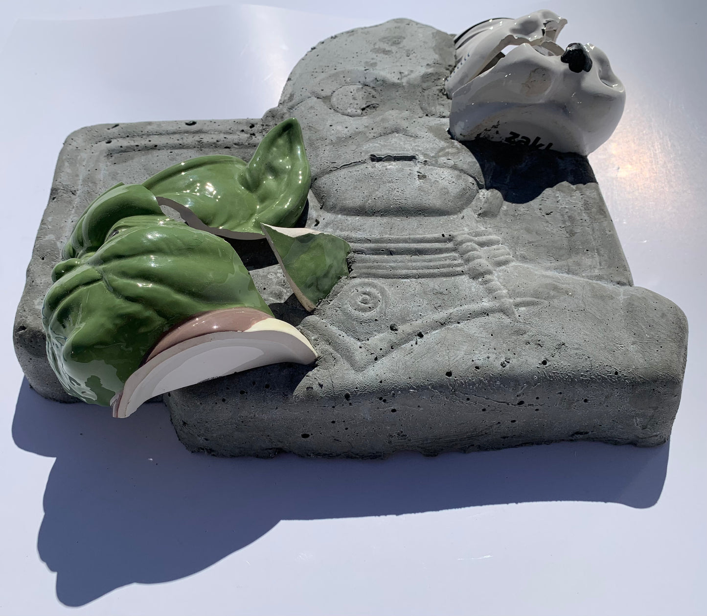 "Clone Wars Confusion": Yoda & Storm Trooper Wall Sculpture