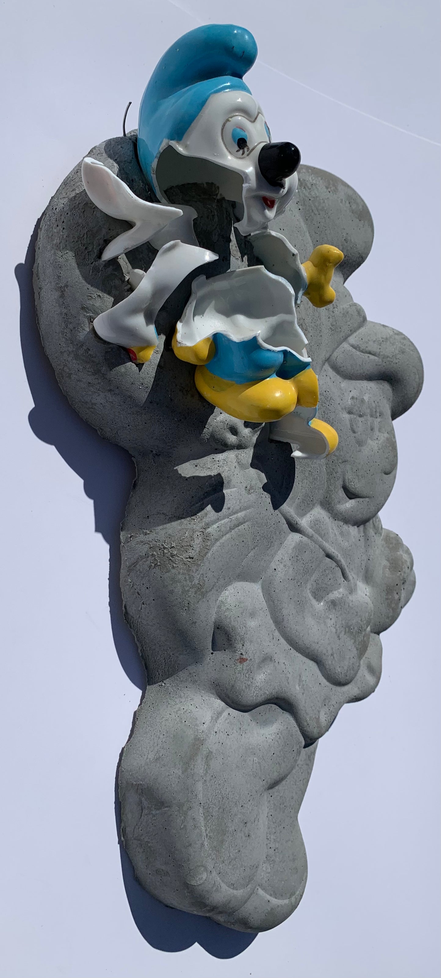 "Odd Couple!": Smurf on Smurfette Wall Sculpture