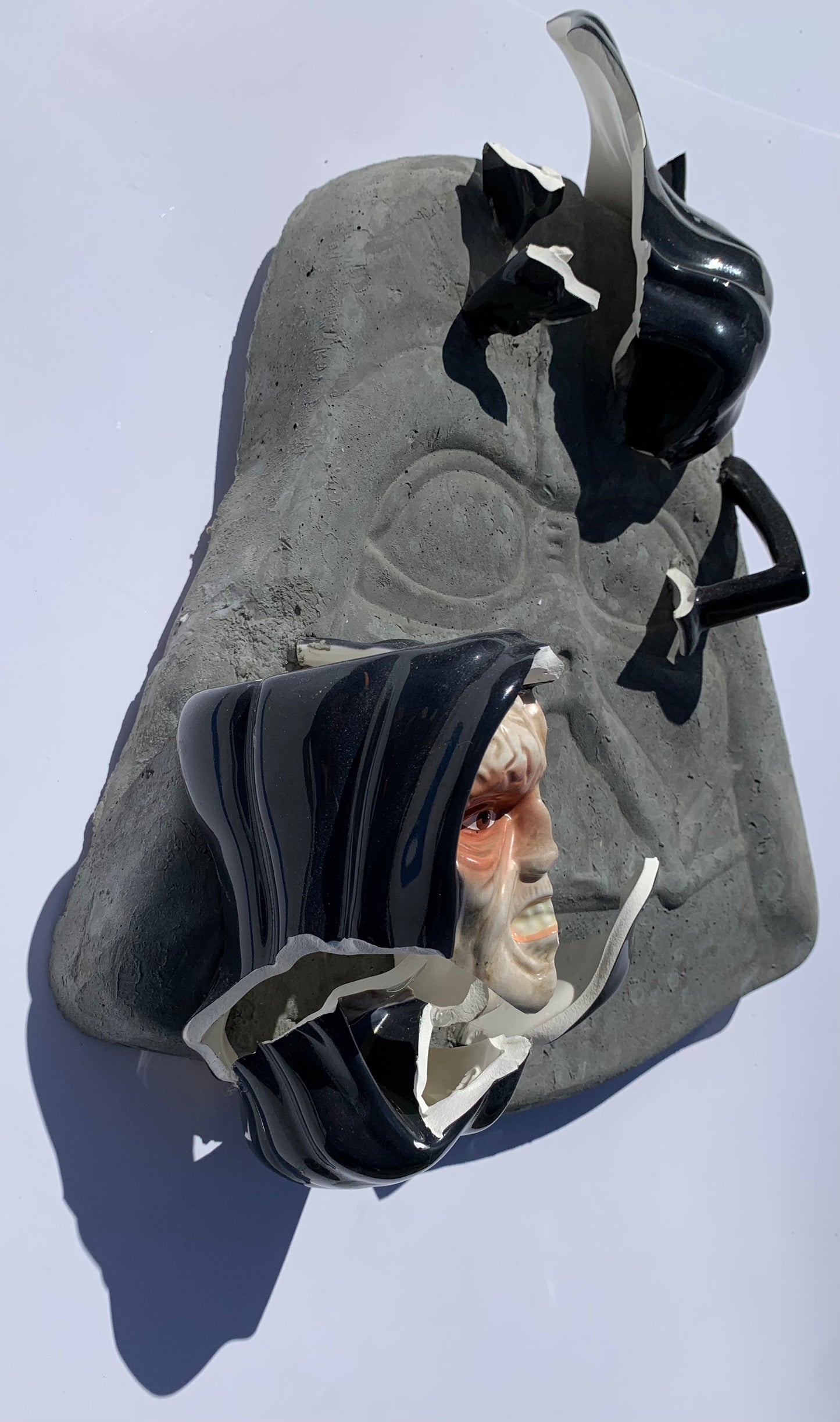 "Master and Servant": Emperor Palpatine on Darth Vader Wall Sculpture