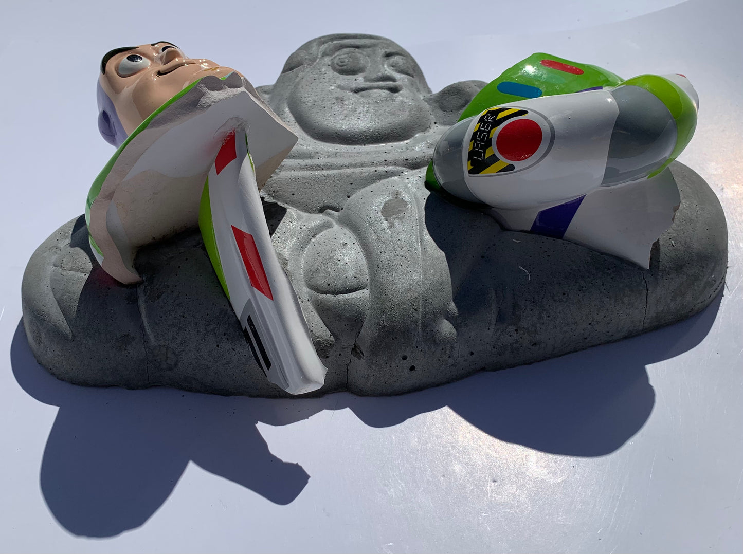 "Busted Up Buzz" Space Suit Malfunction" Buzz Lightyear on Buzz Lightyear Wall Sculpture